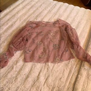 Blouse sheer top